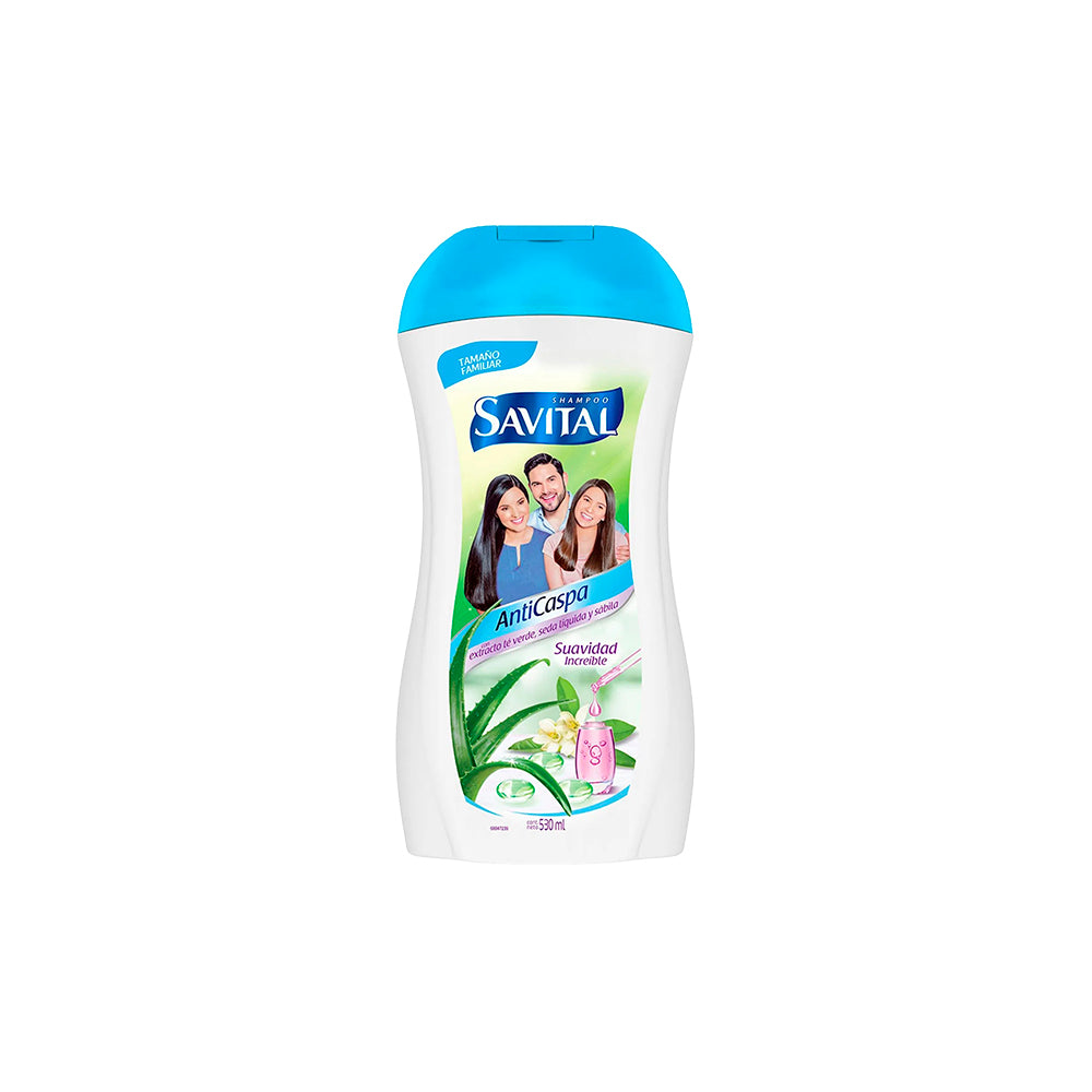 SHAMPOO SAVITAL ANTICASPA TE VERDE Y SEDA X530ML