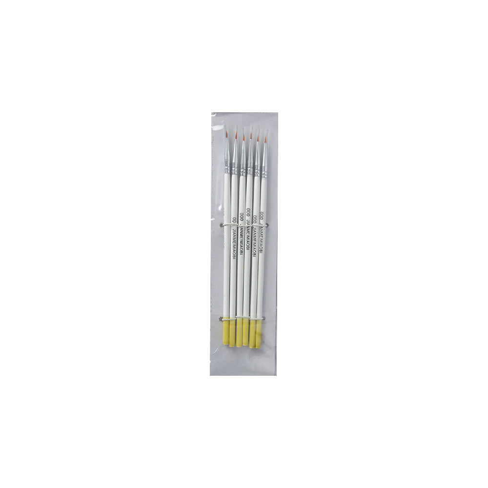 SET DE PINCELES LINER BLANCOS X6UND