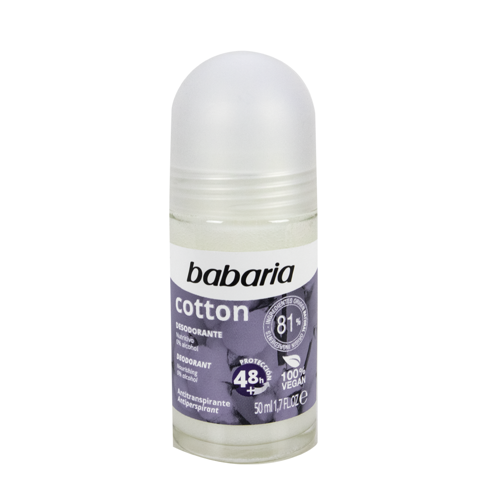 DESODORANTE BABARIA COTTON ROLL-ON X50ML