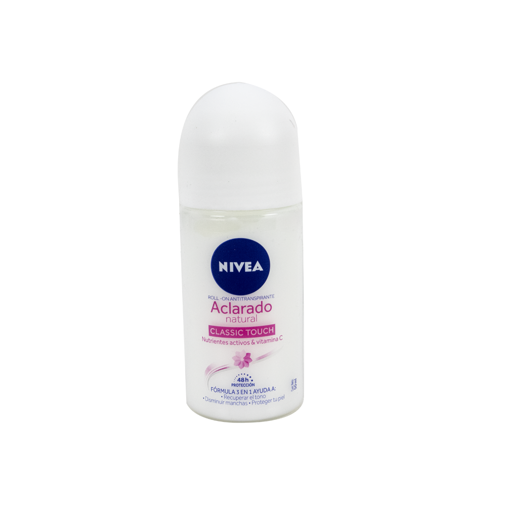 DESODORANTE NIVEA MUJER ACLARADO NATURAL CLASSIC TOUCH ROLL-ON X50ML