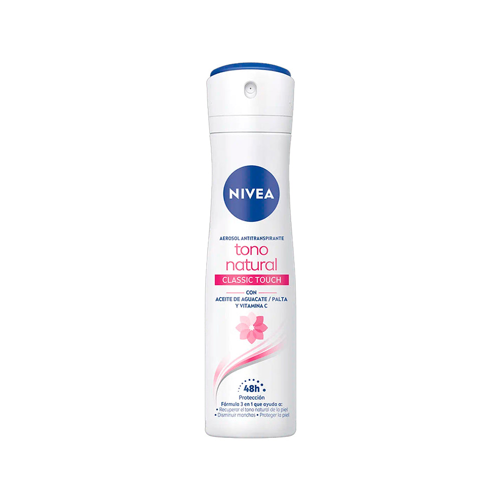 DESODORANTE NIVEA MUJER ACLARADO NATURAL CLASSIC TOUCH SPRAY X150ML
