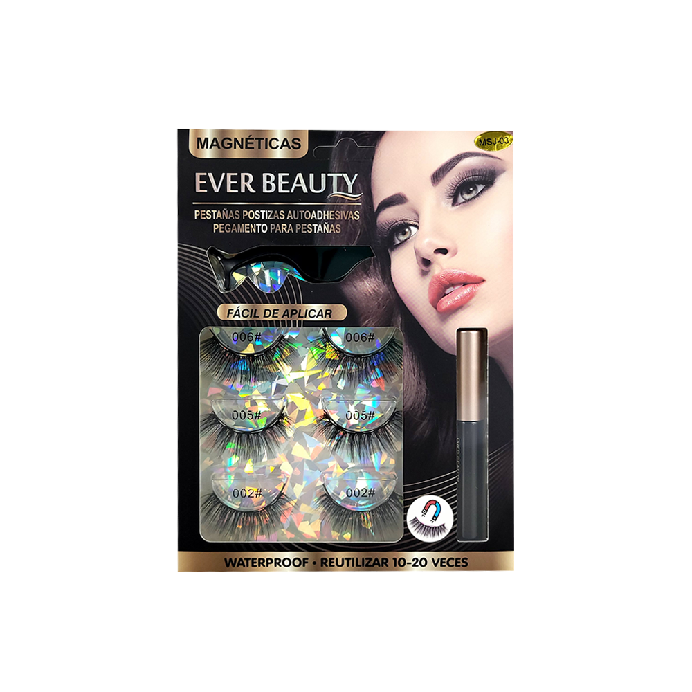 PESTAÑAS MAGNETICAS EVER BEAUTY X3PARES
