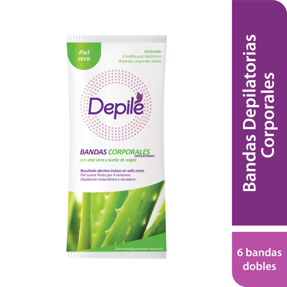 BANDA DEPILADORA DEPILE CORPORAL P/SECA ALOE VERA