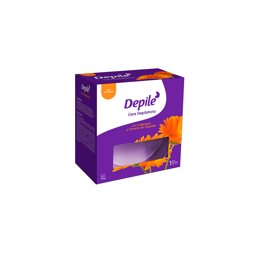 CERA DEPILE EN OLLA P/SENSIBLE CALENDULA Y ORQUIDEA X200GR