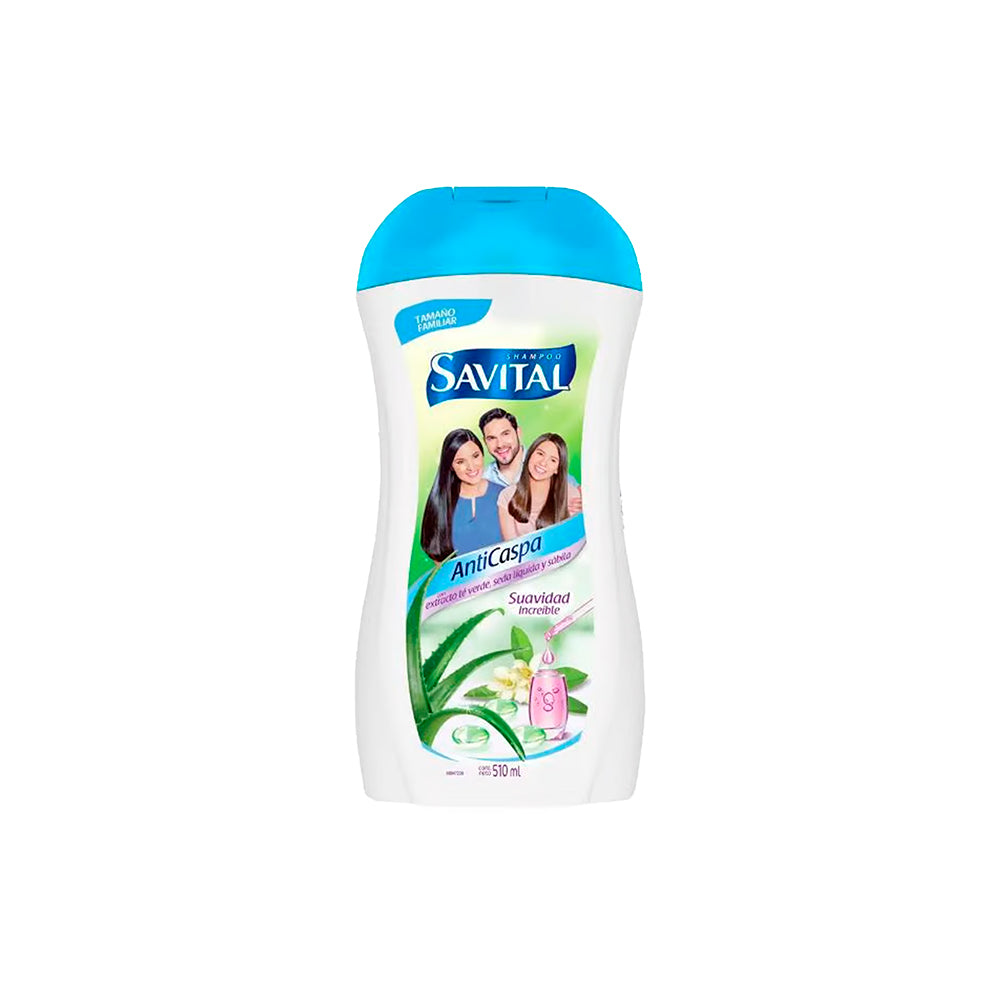 SHAMPOO SAVITAL ANTICASPA TE VERDE Y SEDA X510ML