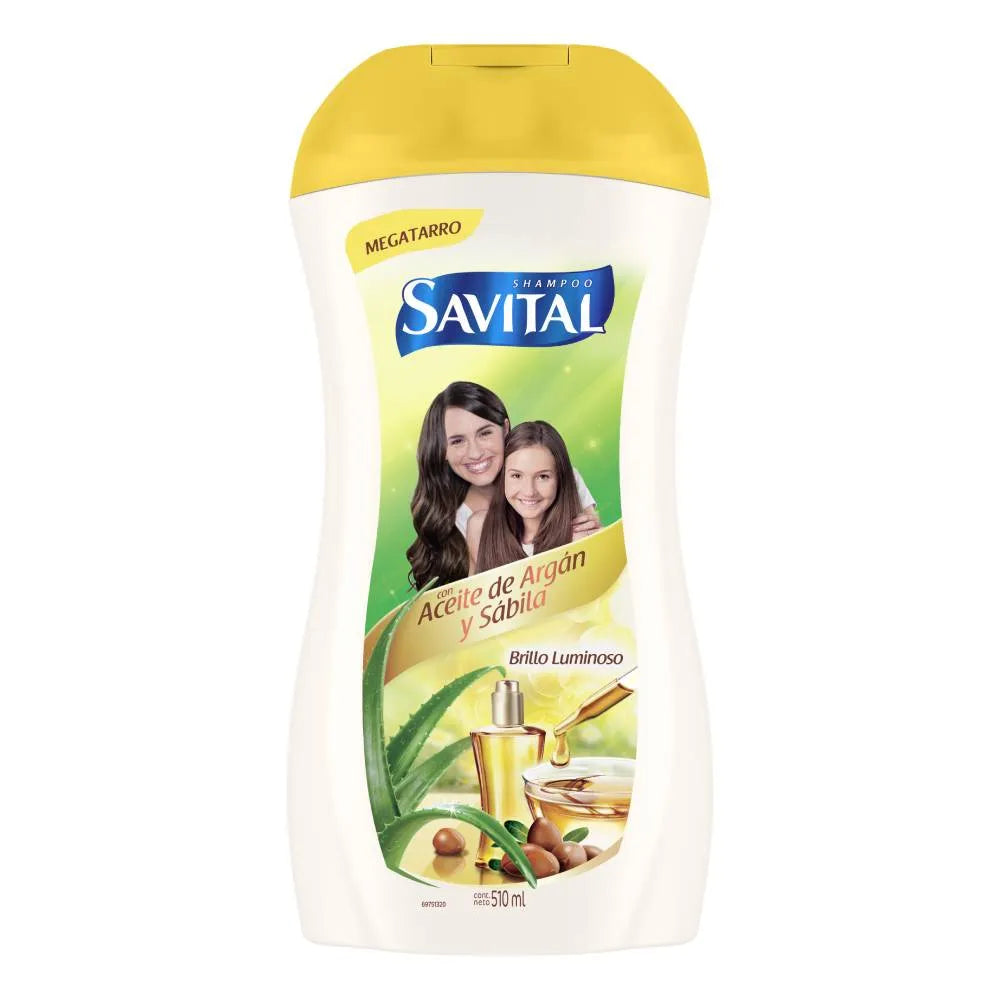 SHAMPOO SAVITAL ACEITE DE ARGAN Y SABILA X510ML