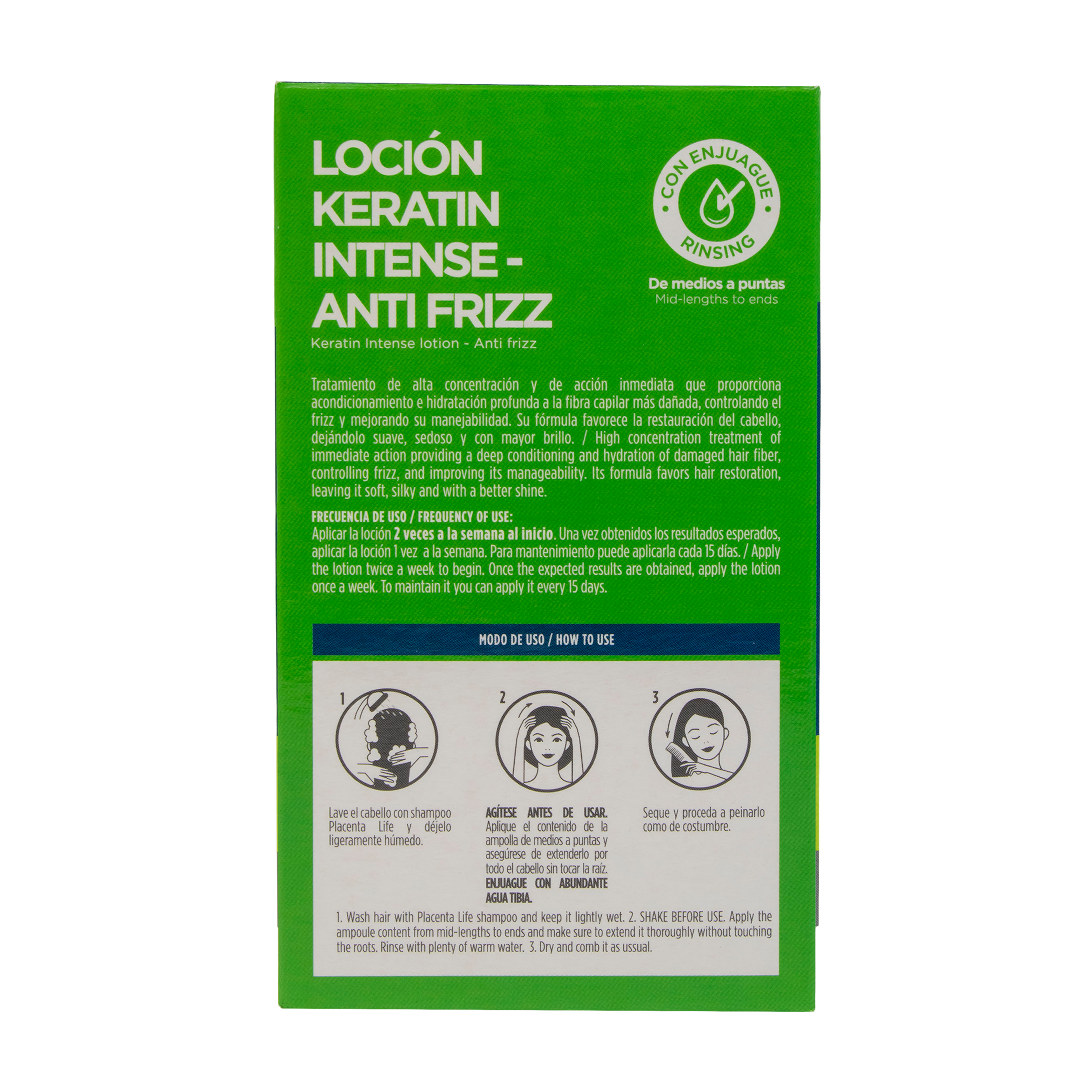 AMPOLLA PLACENTA LIFE KERATIN ANTIFRIZZ X13ML