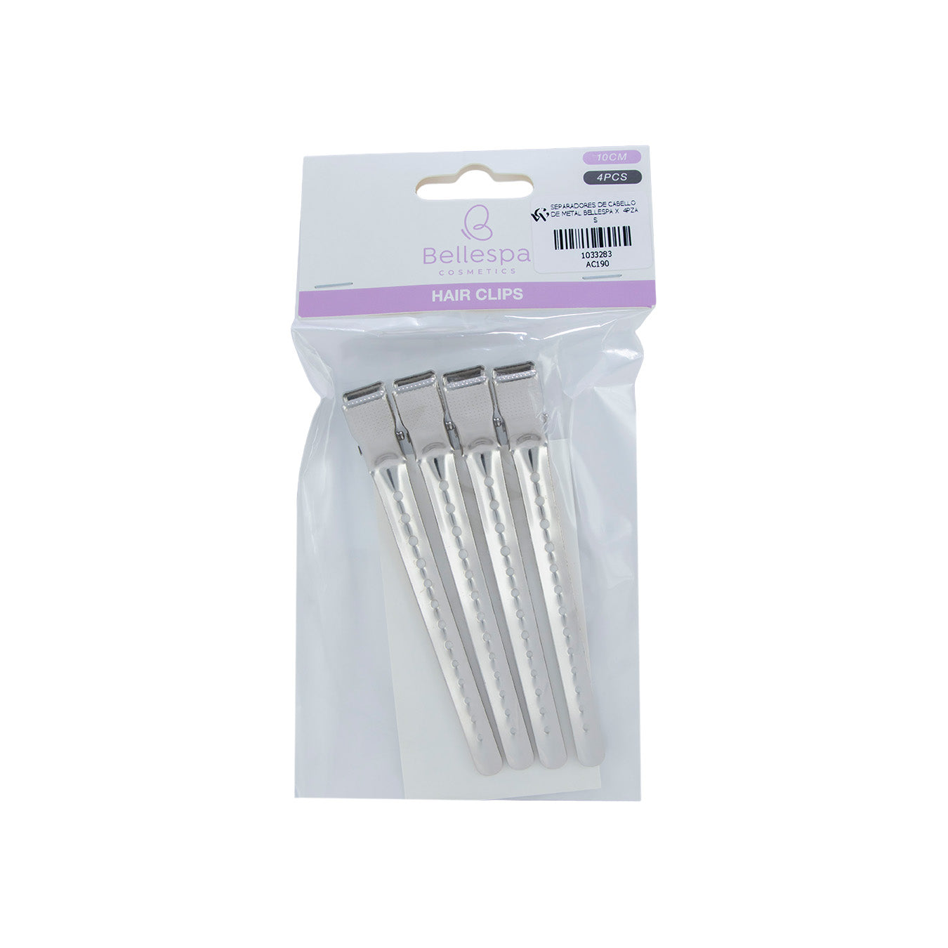 SEPARADORES DE CABELLO DE METAL BELLESPA X 4PZAS