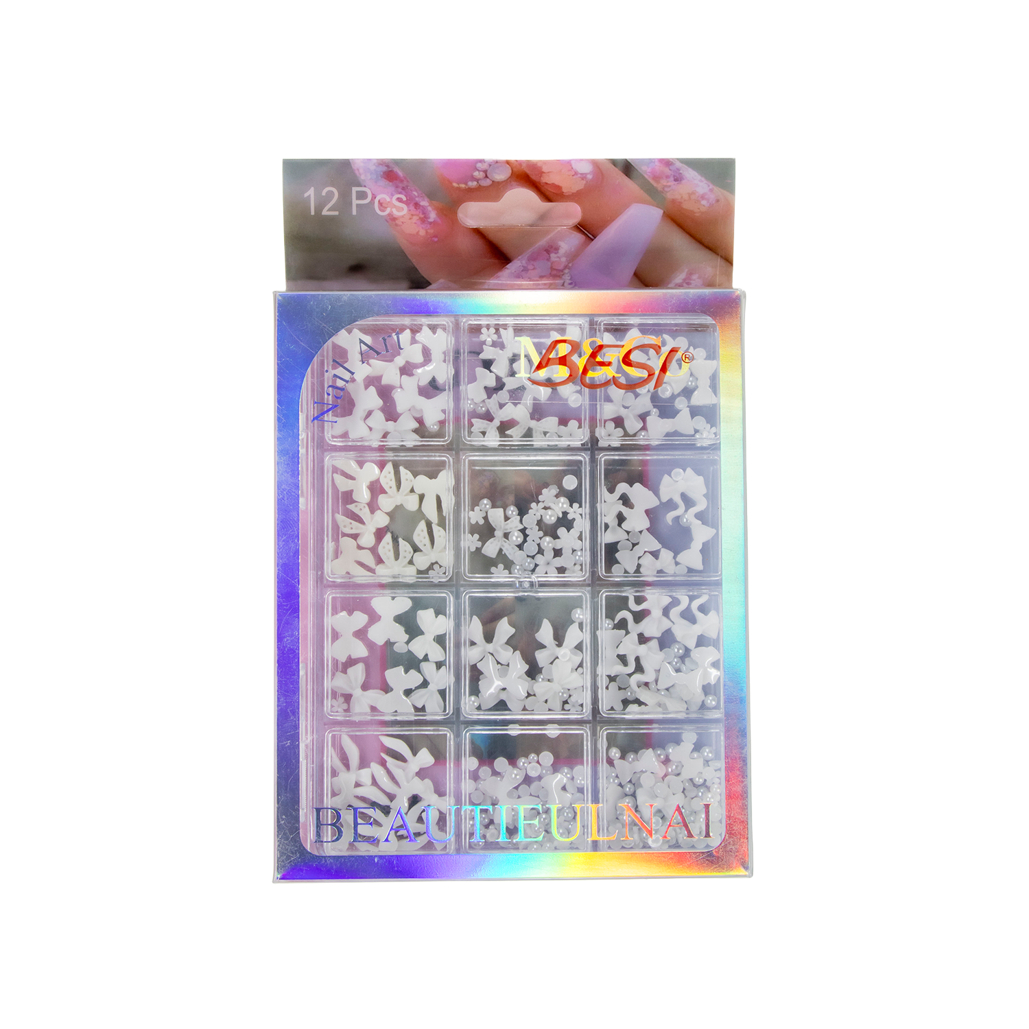 ADORNO DE UÑAS BESI CAJA X12PZAS