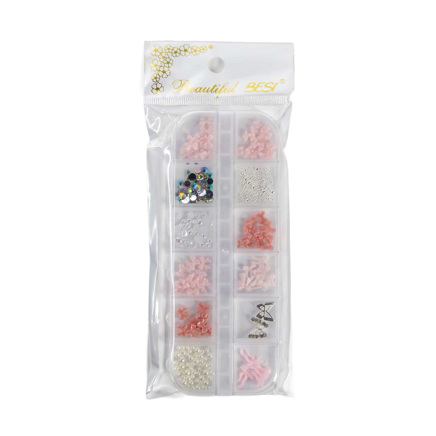 ADORNO DE UÑAS BESI DISEÑOS VARIADOS X12PZAS