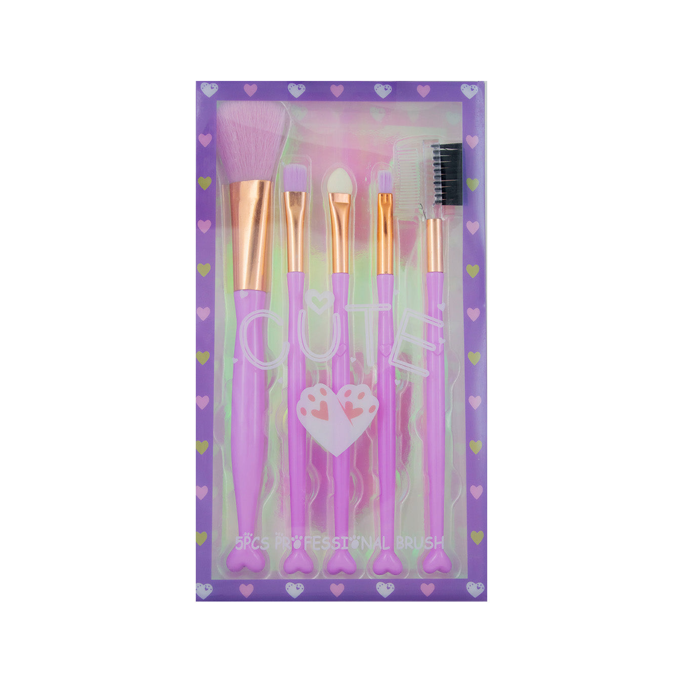 SET DE BROCHAS CUTE ROSITA X5PZAS