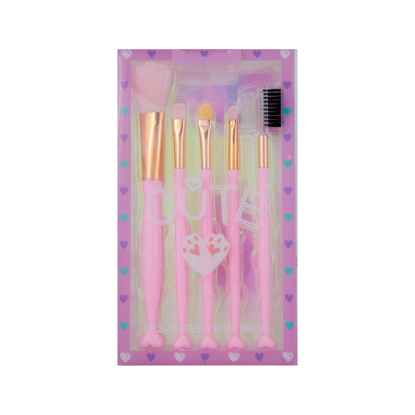 SET DE BROCHAS CUTE ROSITA X5PZAS