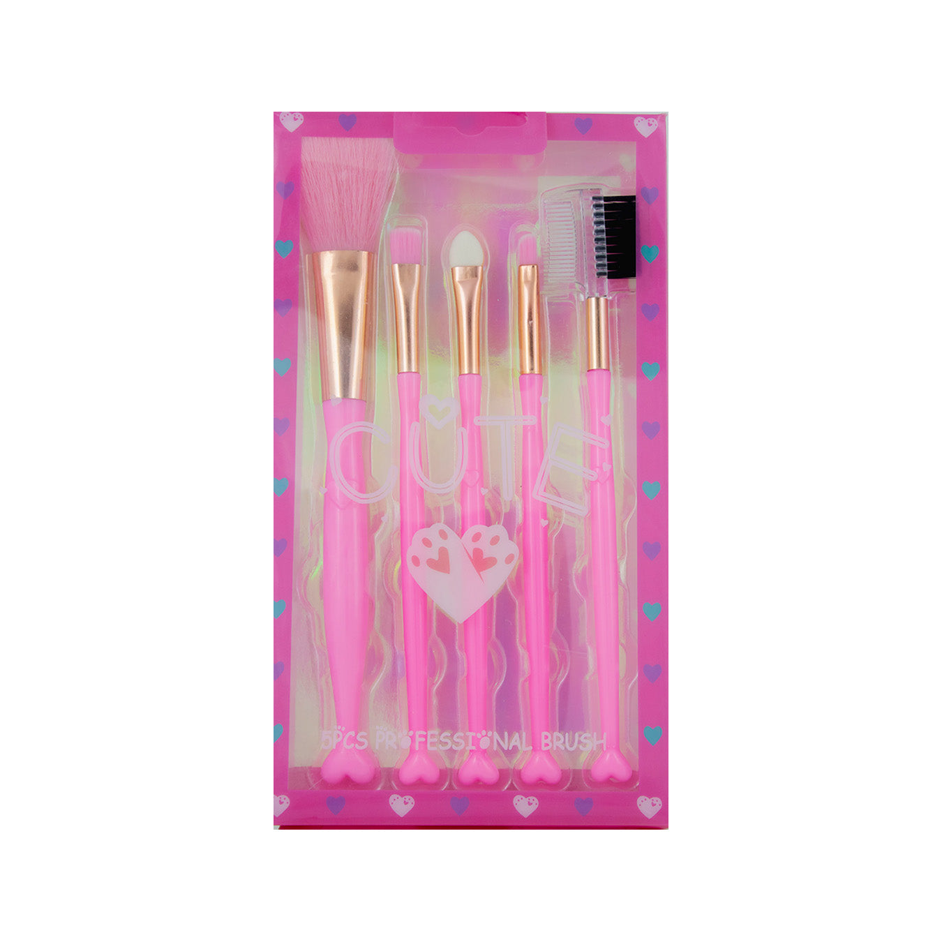 SET DE BROCHAS CUTE ROSITA X5PZAS