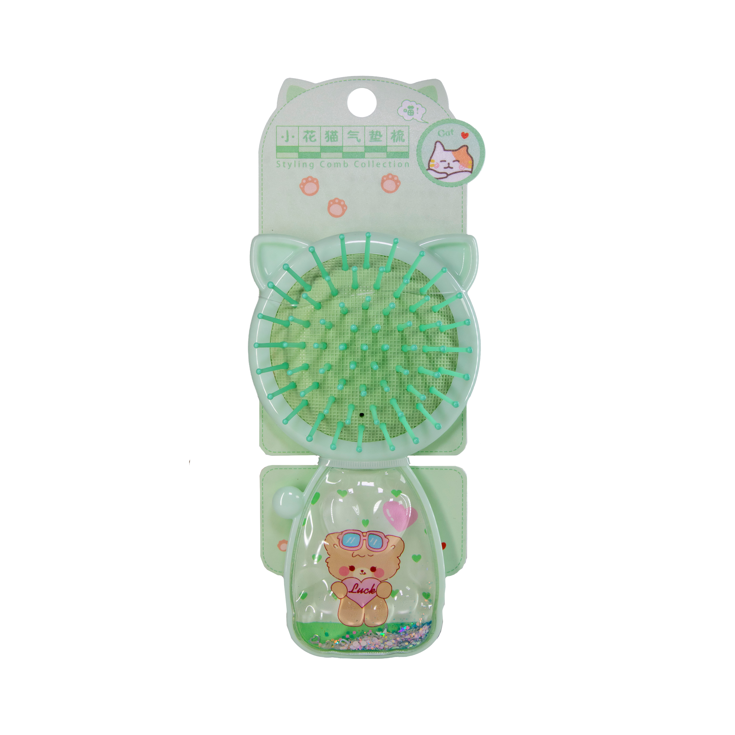 CEPILLO GATITO GLITER COLORES