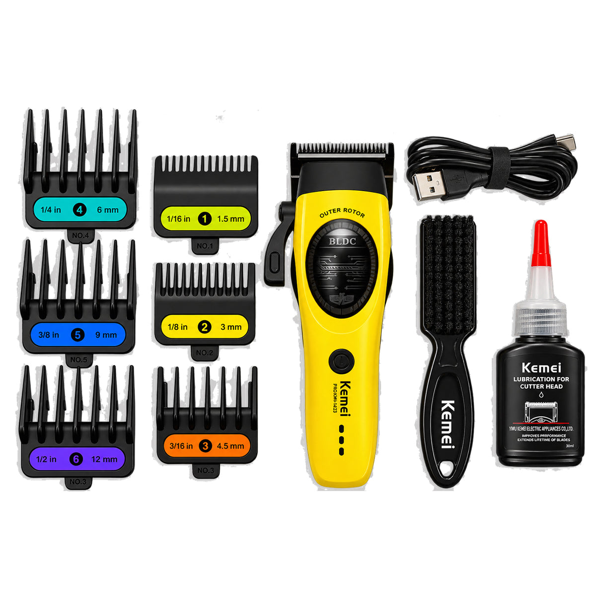 MAQUINA CLIPPER KEMEI AMARILLA KM-1423