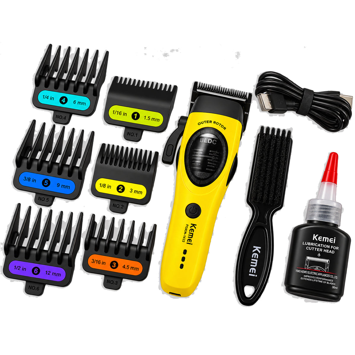 MAQUINA CLIPPER KEMEI AMARILLA KM-1423