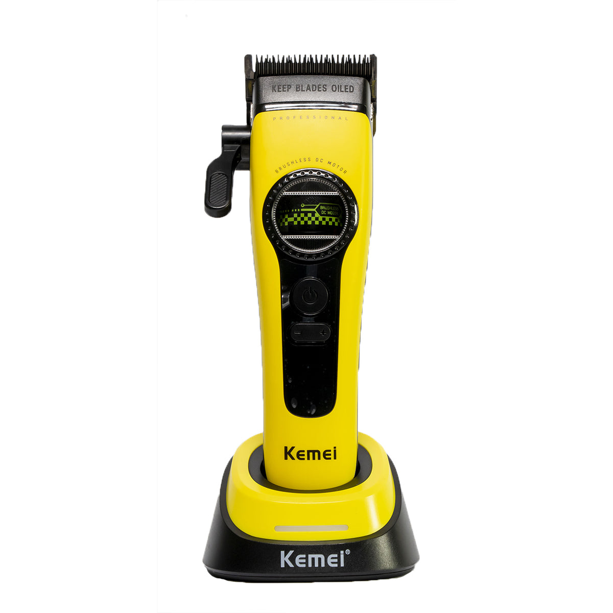 MAQUINA CLIPPER KEMEI AMARILLA KM-1593+BASE DE CARGA