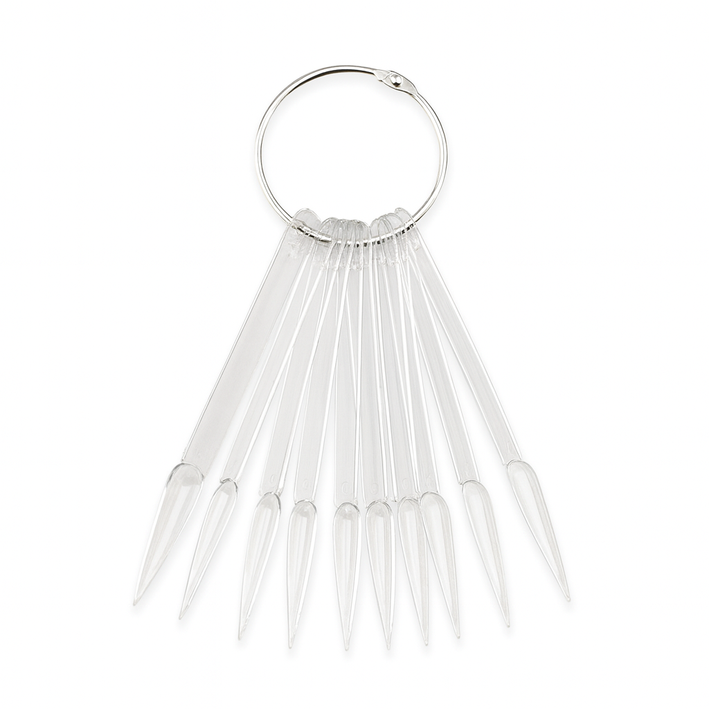 LLAVERO DE UÑAS CHERIMOYA STILETTO TRANSPARENTE