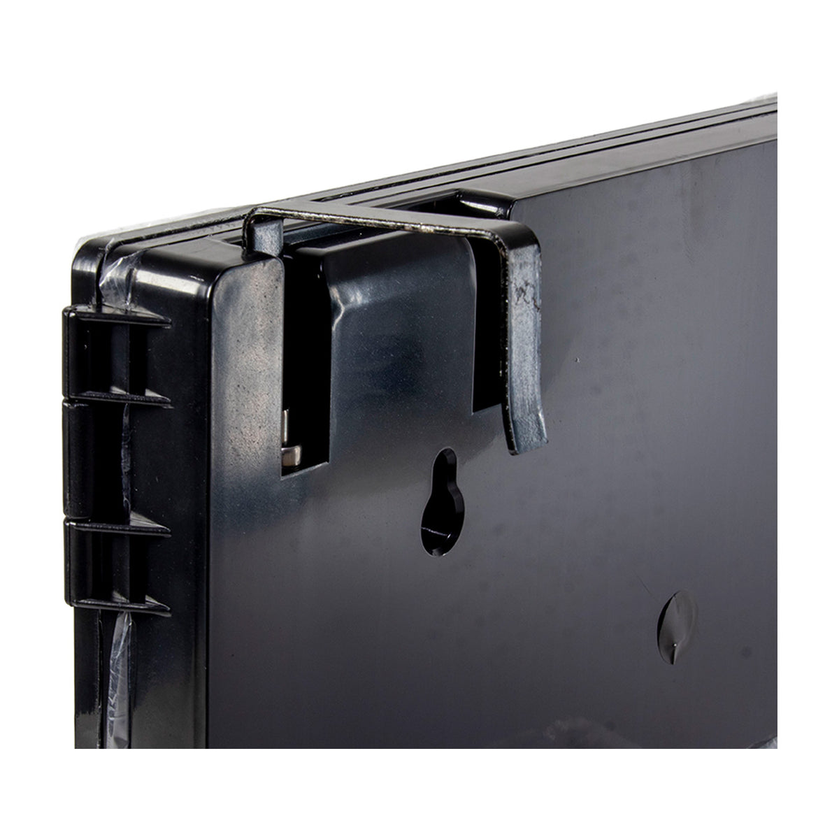 ESPEJO NEGRO RECTANGULAR TRES CUERPOS LUZ LED