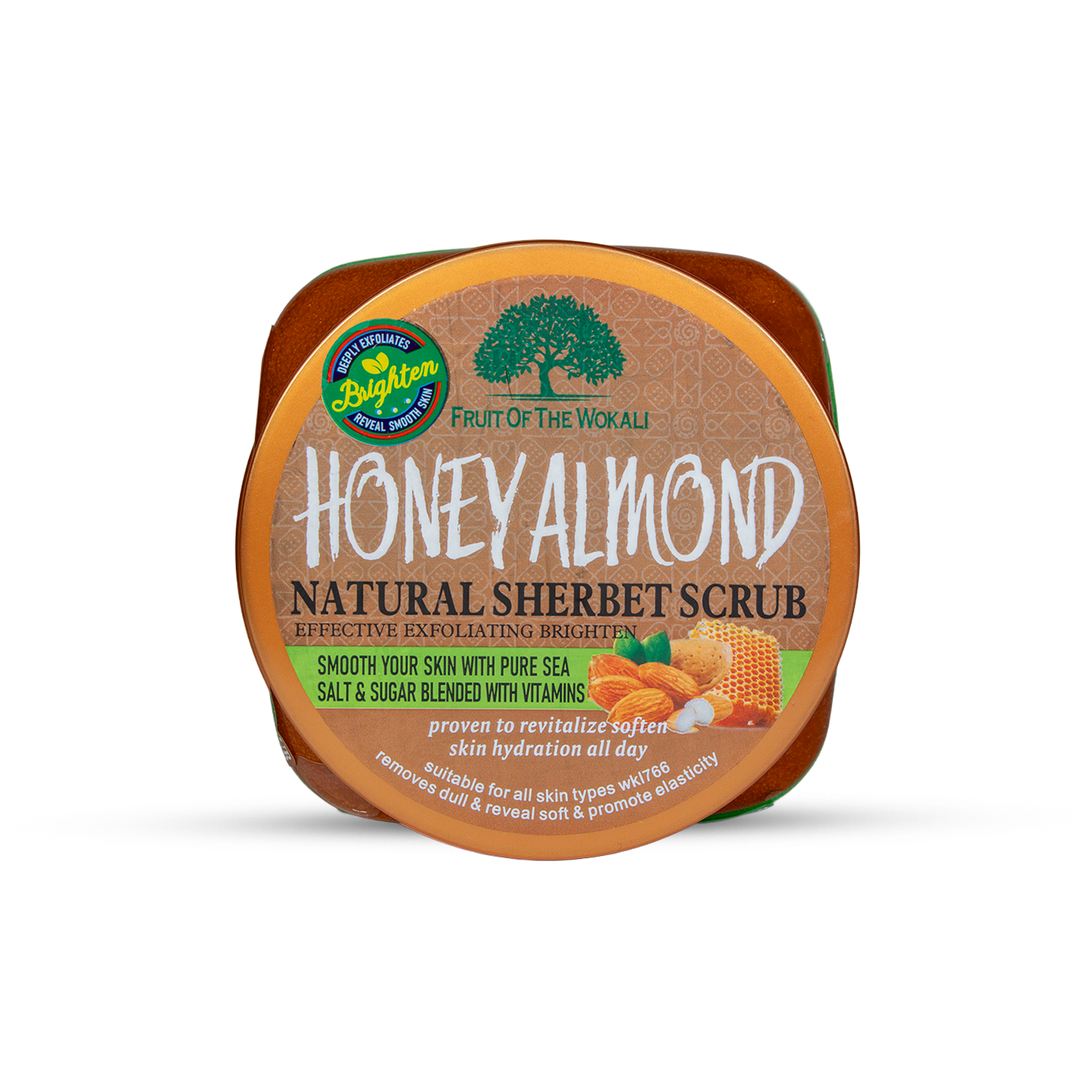 EXFOLIANTE CORPORAL WOKALI HONEY ALMOND X600GR