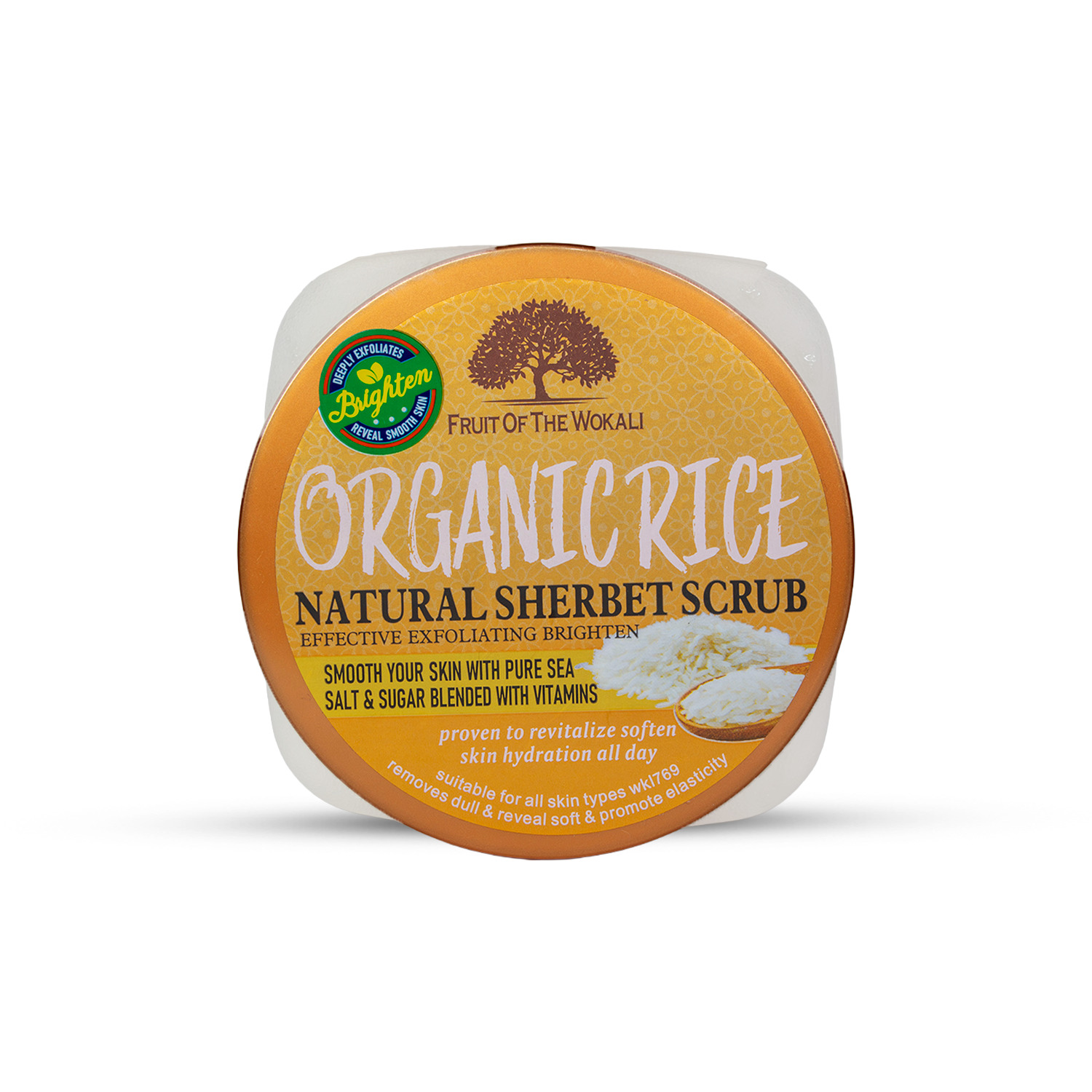 EXFOLIANTE CORPORAL WOKALI ORGANIC RICE X600GR