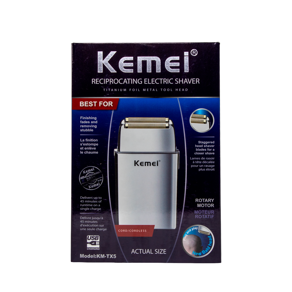 MAQUINA SHAVER KEMEI KM-TX5