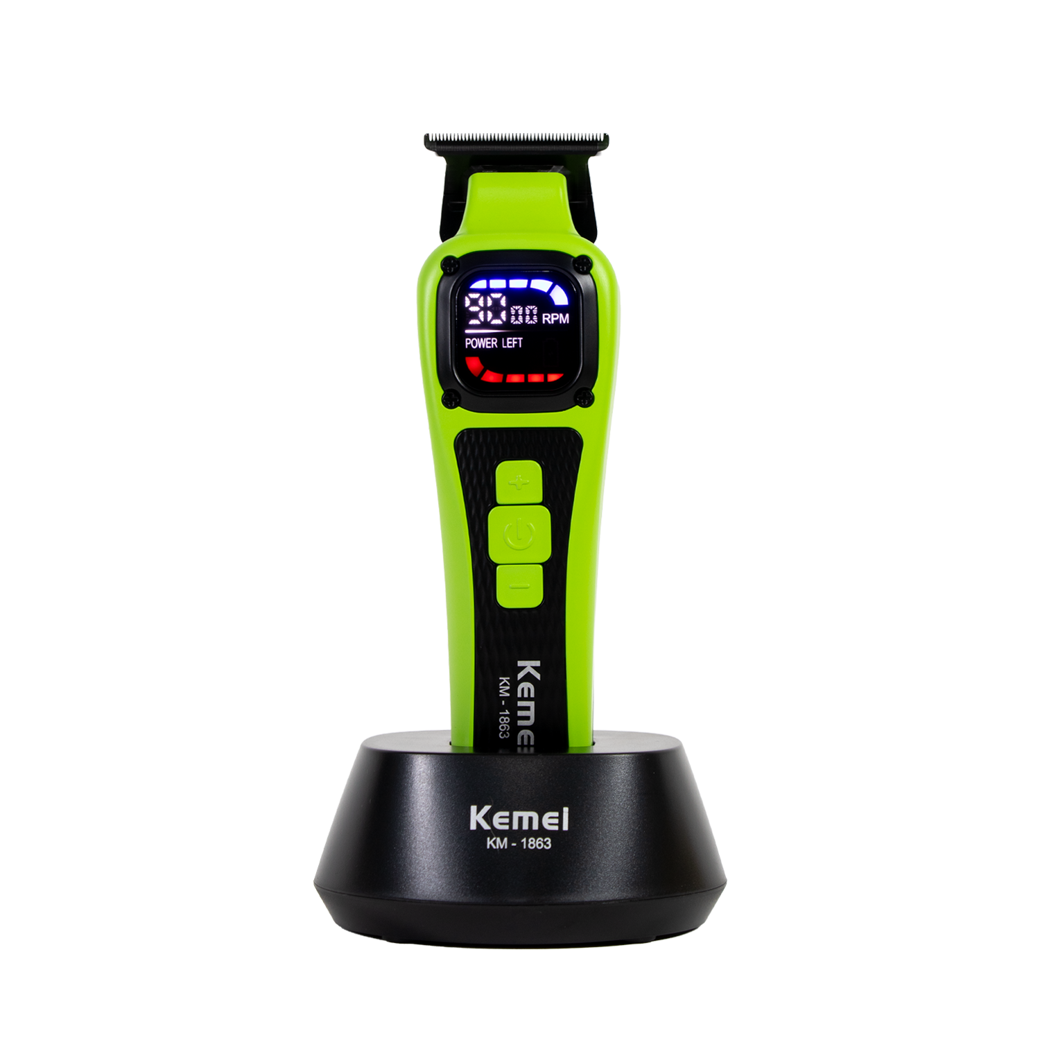 MAQUINA TRIMMER KEMEI VERDE KM-1863+BASE DE CARGA