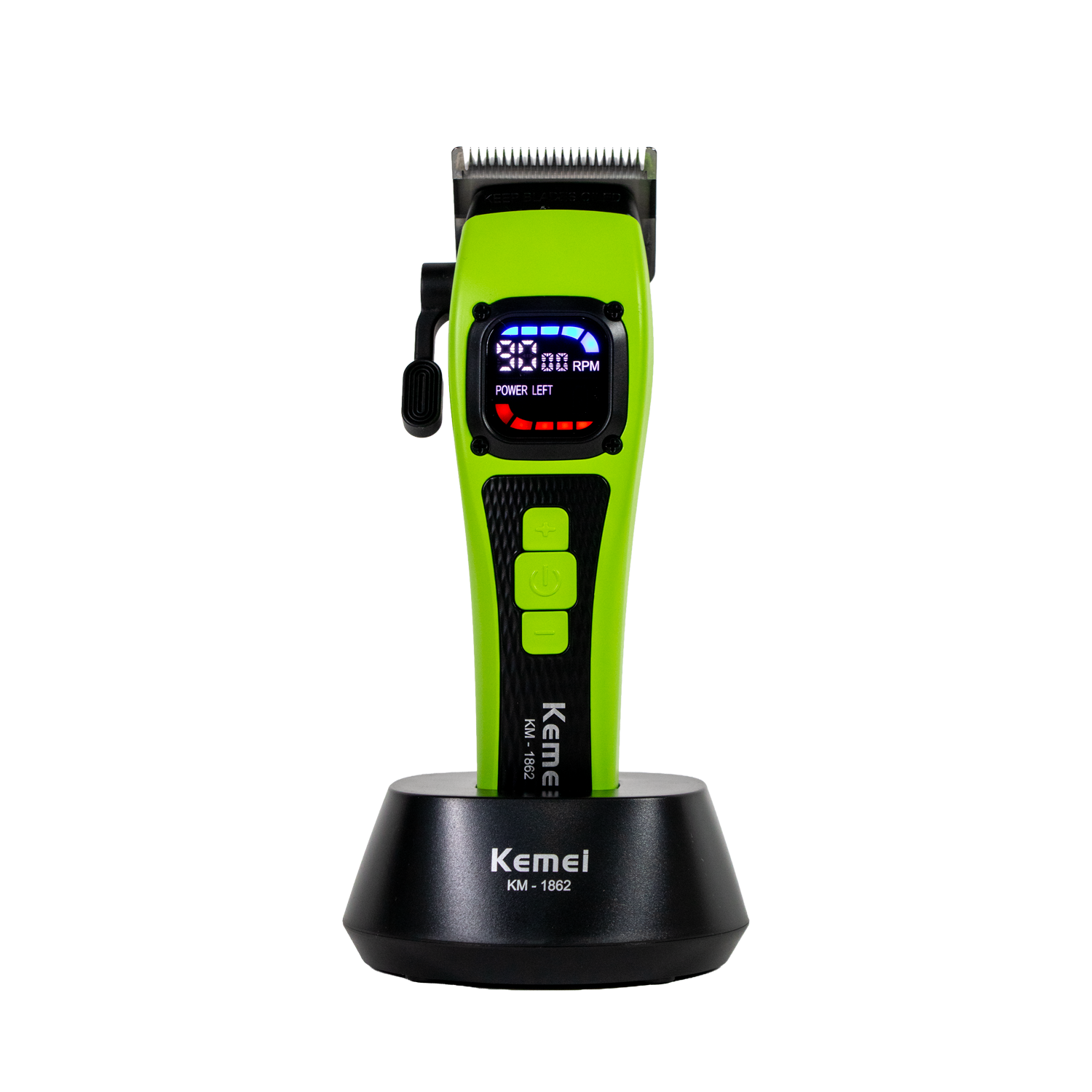 MAQUINA CLIPPER KEMEI VERDE KM-1862+BASE DE CARGA