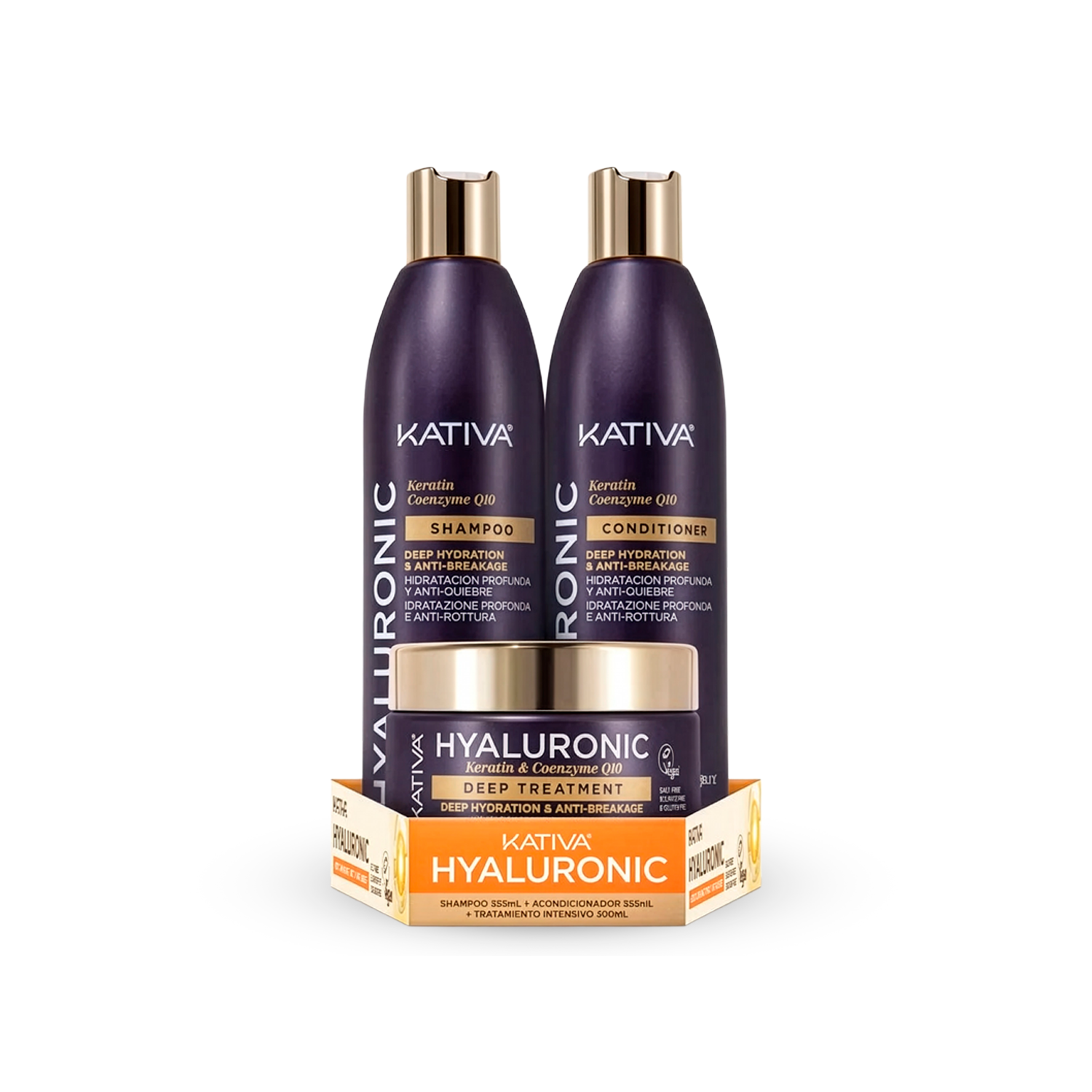 PACK KATIVA HYALURONIC SH+ACOND. X355ML+TRAT.X300ML