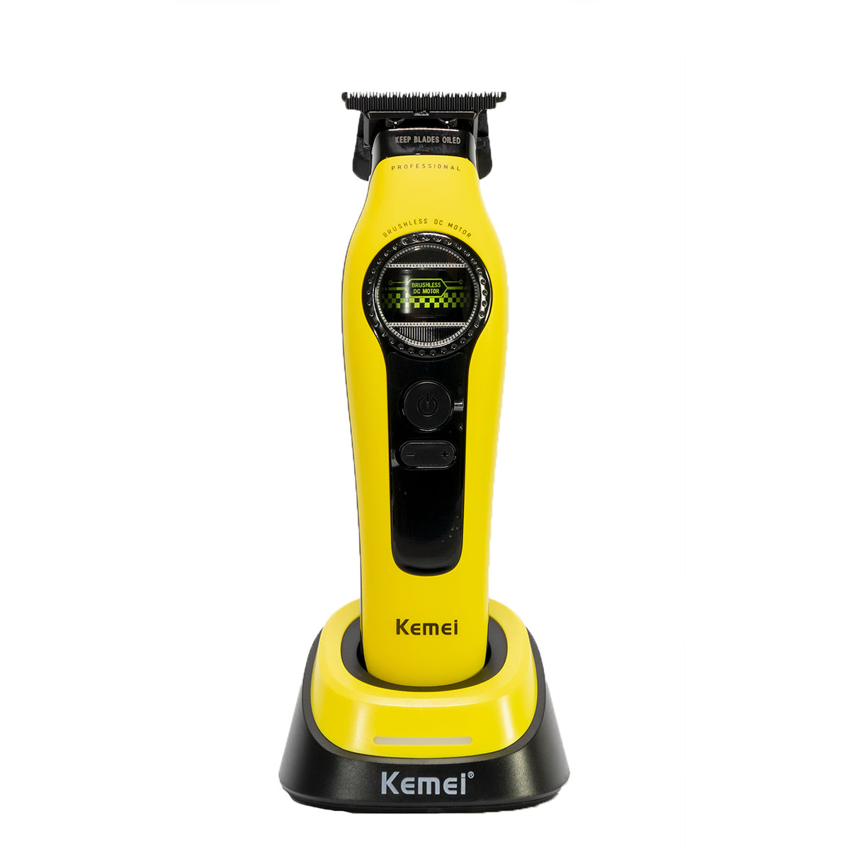MAQUINA TRIMMER KEMEI AMARILLA KM-1595+BASE DE CARGA