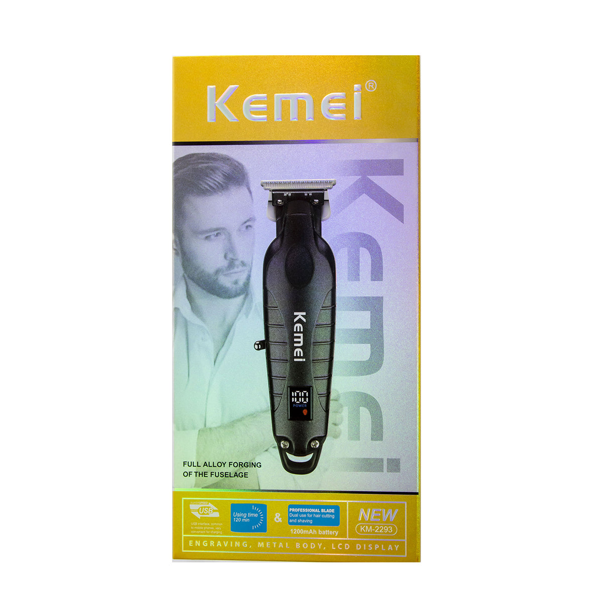 MAQUINA TRIMMER KEMEI NEGRA KM-2293
