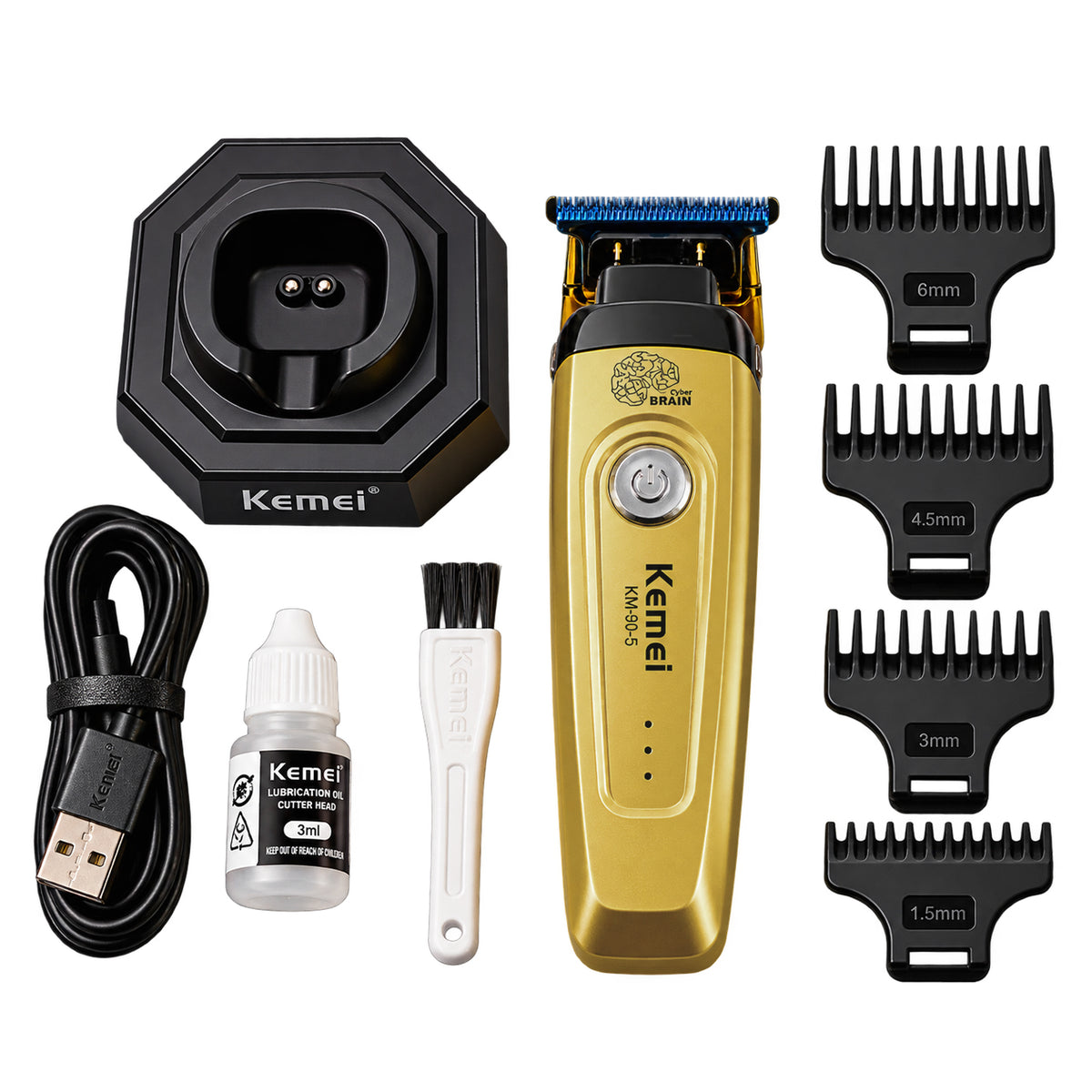 MAQUINA TRIMMER KEMEI DORADA KM-90-5