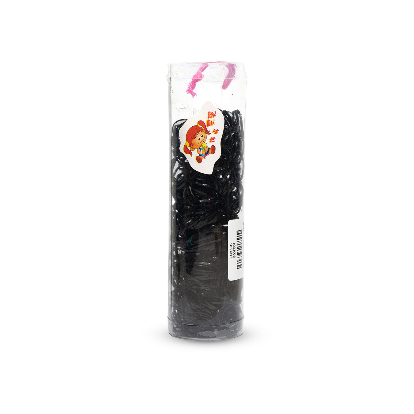 LIGAS NEGRAS DE CABELLO EN TUBO