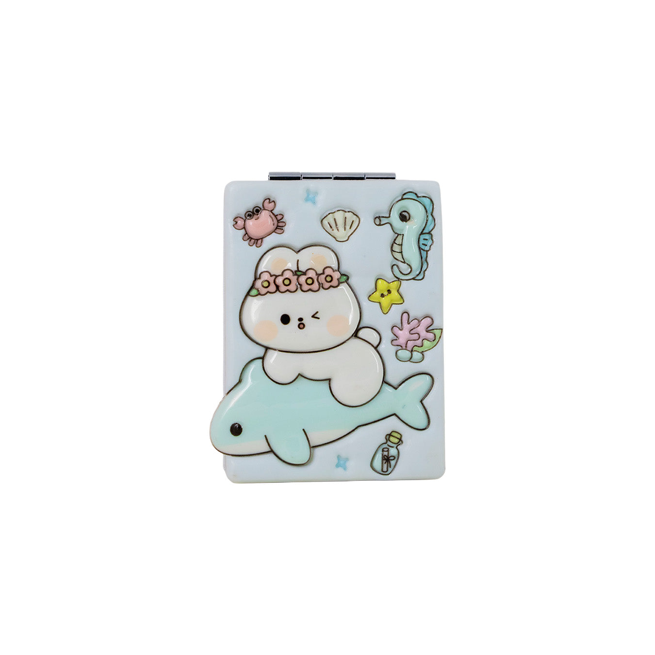 MINI ESPEJO CUADRADO DISEÑO CONEJITO