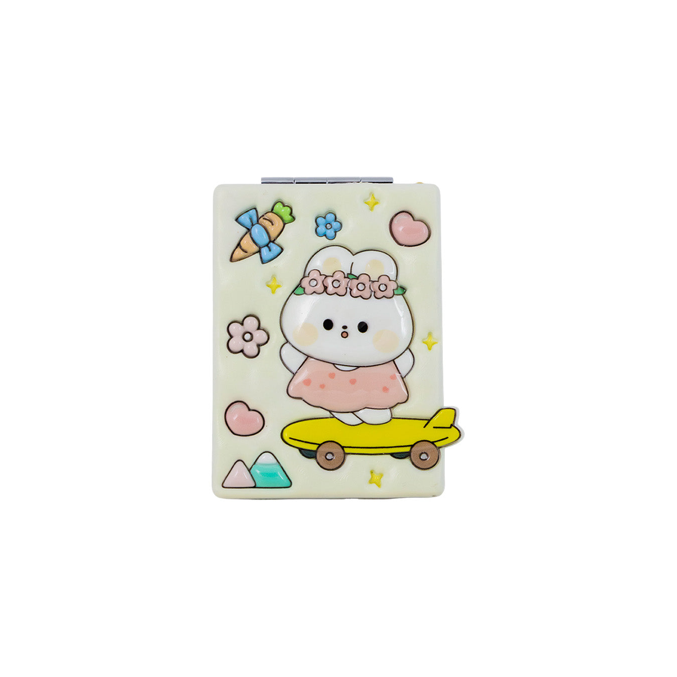 MINI ESPEJO CUADRADO DISEÑO CONEJITO