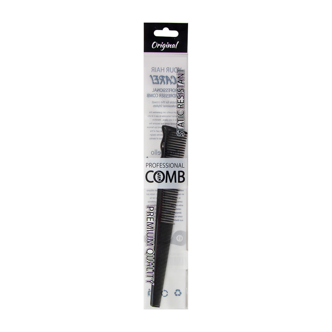 PEINE MILIMETRICO PLASTICO NEGRO