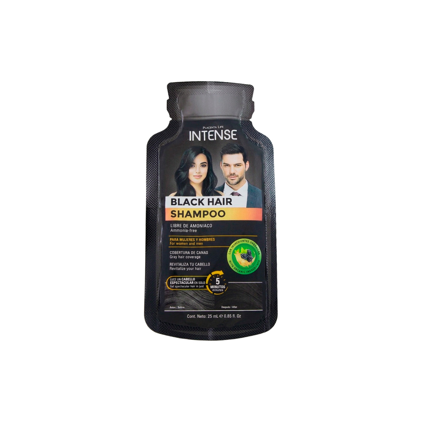 SHAMPOO COLORANTE PLACENTA LIFE INTENSE BLACK SACHET X25ML