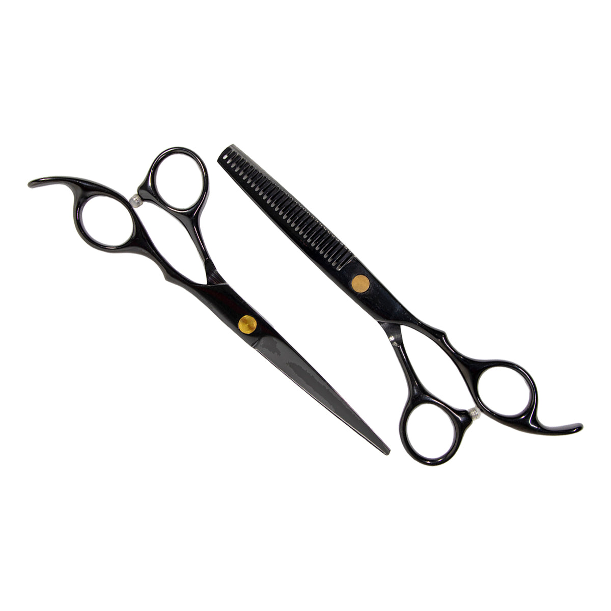 ESTUCHE DE TIJERAS NEGRAS FILO DULCE+PULIDORA