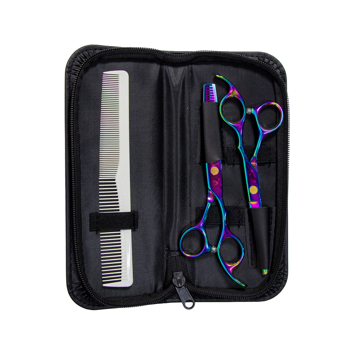 ESTUCHE DE TIJERAS TORNASOL X2+PEINE