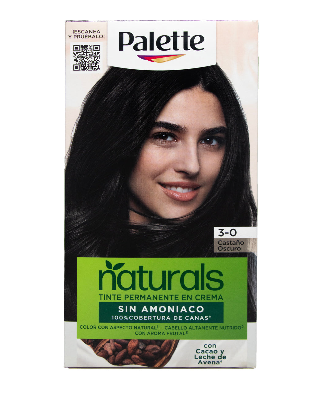 KIT TINTE PALETTE NATURALS S/A 3-0 CASTAÑO OSCURO